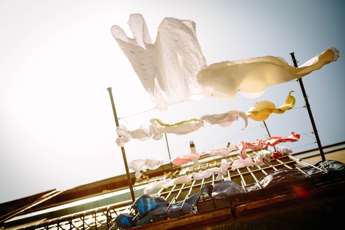 Le vent et le soleil s'occupent du séchage de vos vêtements.