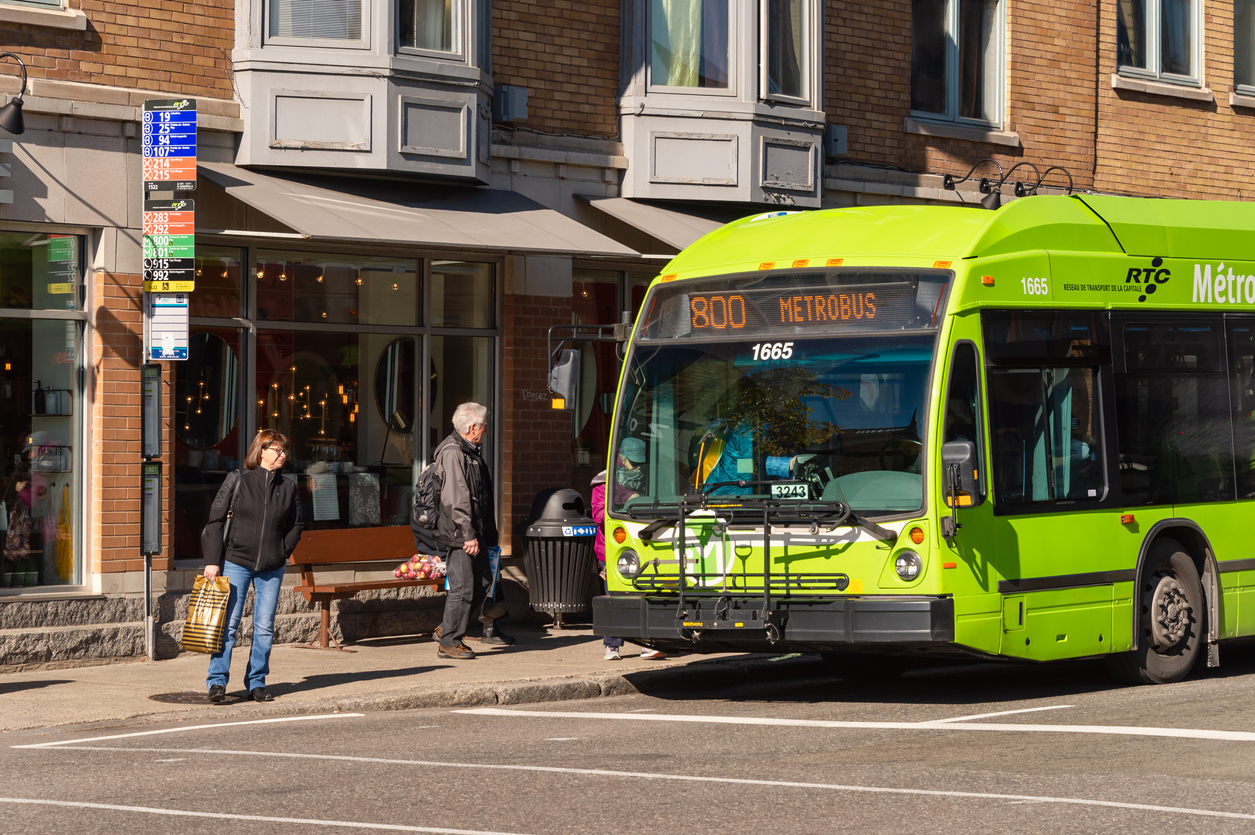 Un bus du RTC, à Québec