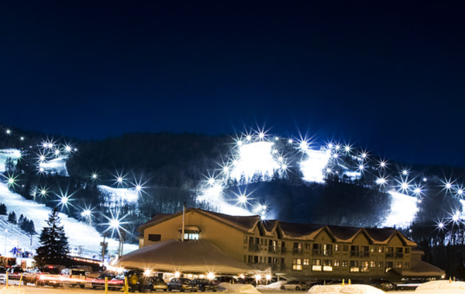 Ski Stoneham soir