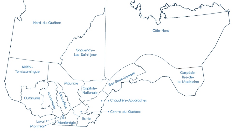 Carte du Québec.